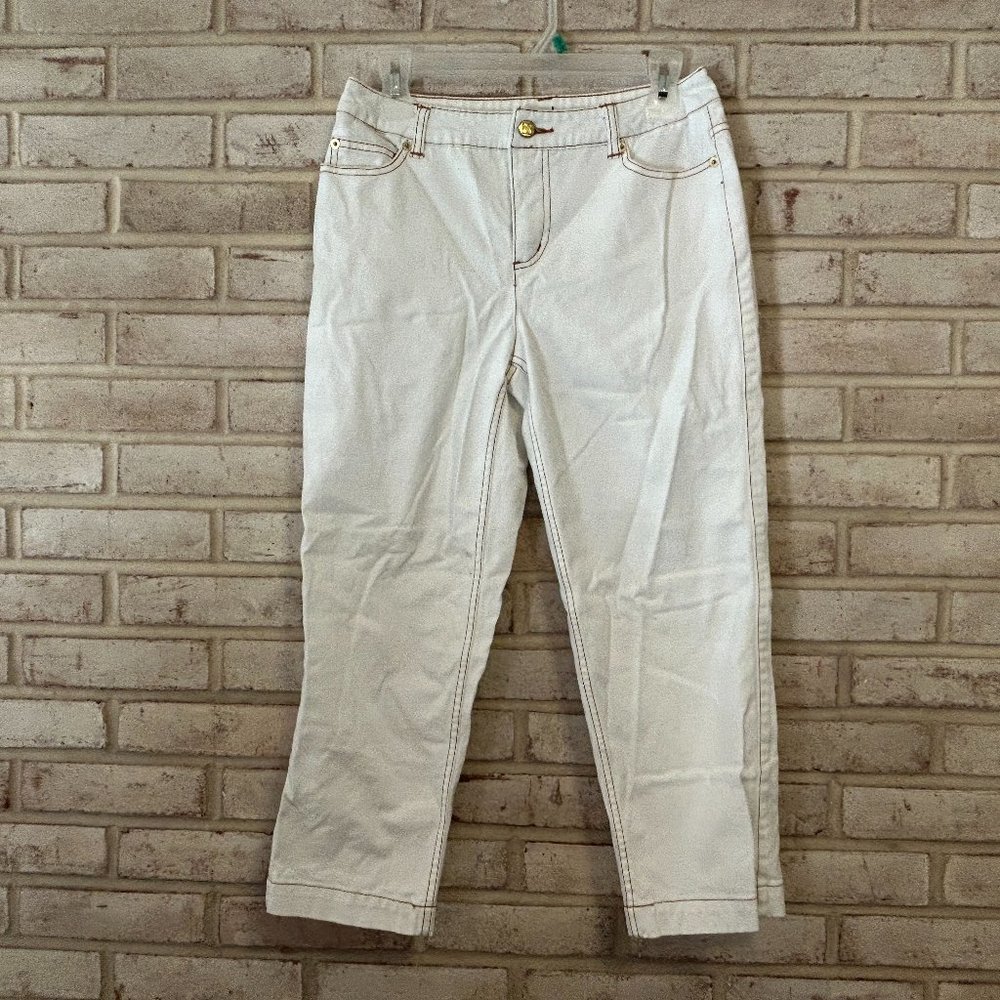 Liz Claiborne 6P White Jeans Jackie Style NY EUC